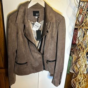kut from the kloth Milana Faux Suede Moto Jacket